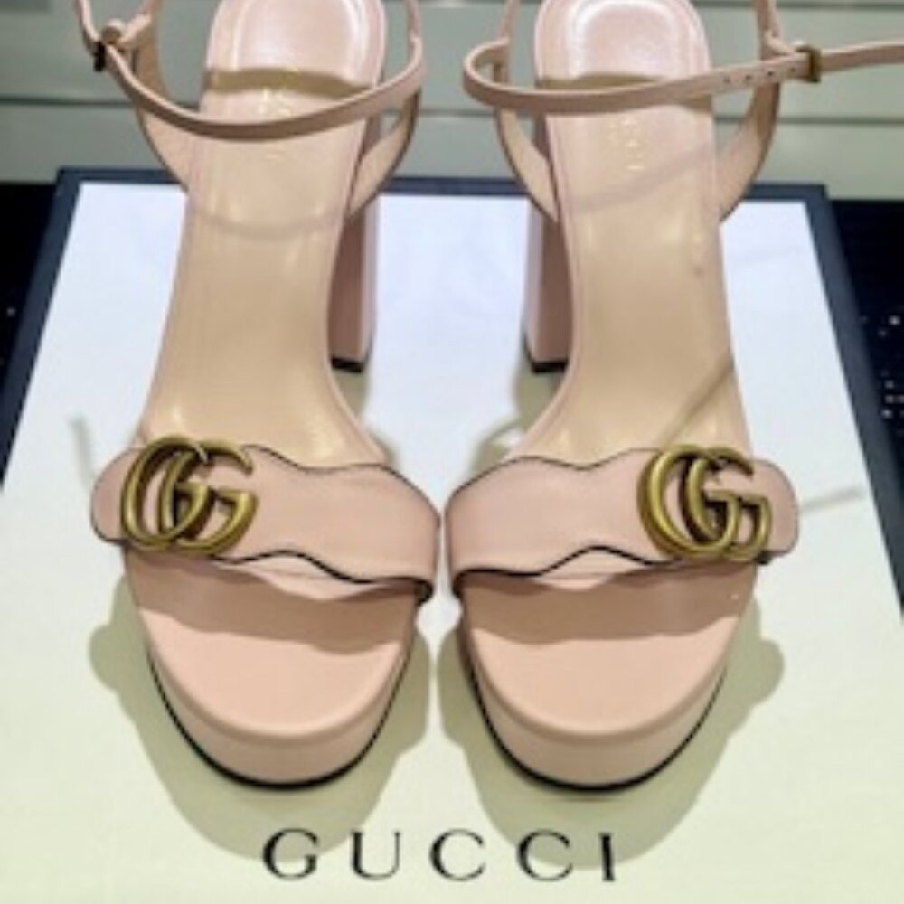 Gucci Marmont Pink Strapped Sandals size 38.5 EU, 8.5US